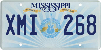 MS license plate XMI268