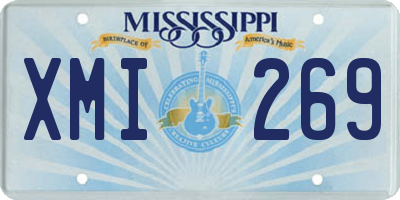 MS license plate XMI269