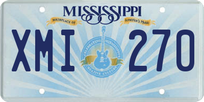 MS license plate XMI270