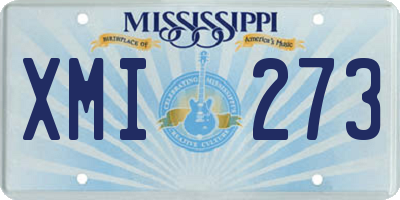 MS license plate XMI273
