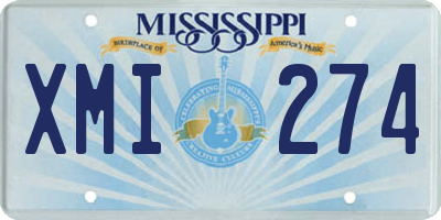MS license plate XMI274