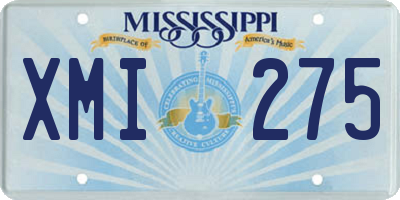 MS license plate XMI275