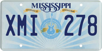 MS license plate XMI278