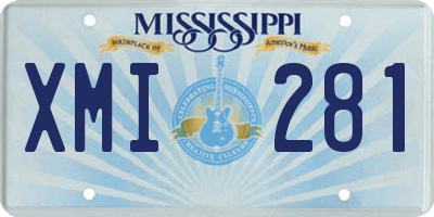 MS license plate XMI281