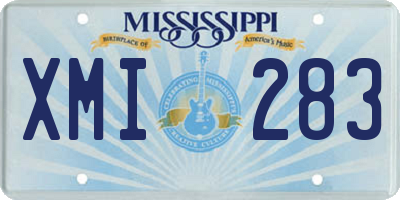 MS license plate XMI283