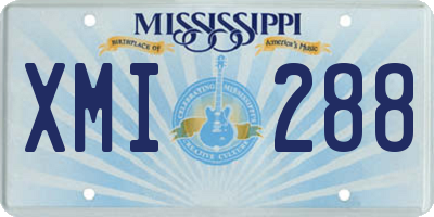 MS license plate XMI288