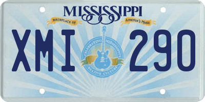 MS license plate XMI290