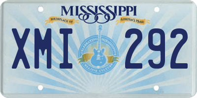 MS license plate XMI292