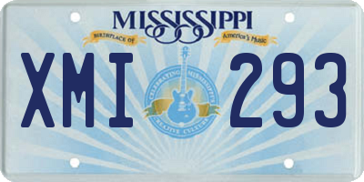 MS license plate XMI293