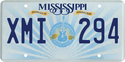 MS license plate XMI294