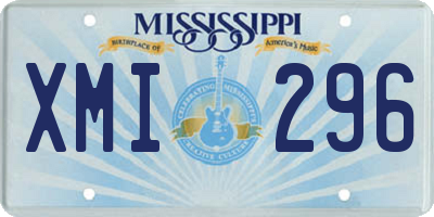 MS license plate XMI296