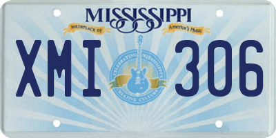 MS license plate XMI306