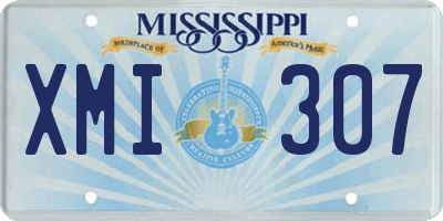 MS license plate XMI307