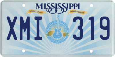 MS license plate XMI319