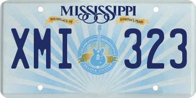 MS license plate XMI323