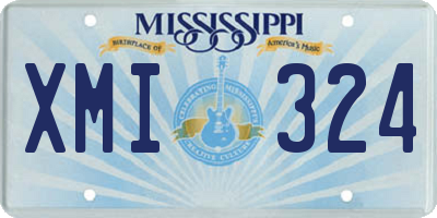 MS license plate XMI324