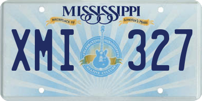 MS license plate XMI327