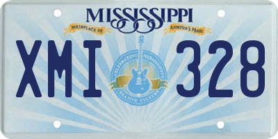 MS license plate XMI328