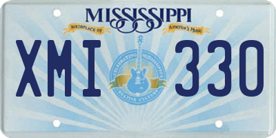 MS license plate XMI330