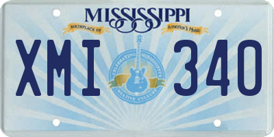 MS license plate XMI340