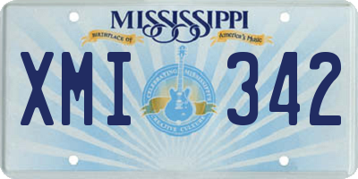 MS license plate XMI342
