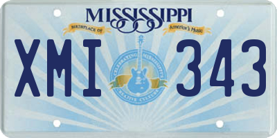 MS license plate XMI343