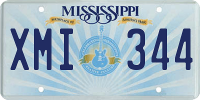 MS license plate XMI344