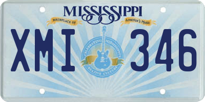 MS license plate XMI346