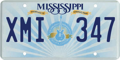 MS license plate XMI347