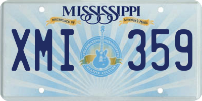 MS license plate XMI359