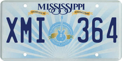 MS license plate XMI364
