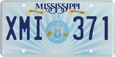 MS license plate XMI371
