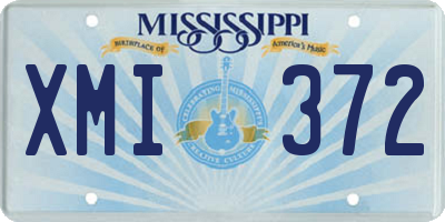 MS license plate XMI372