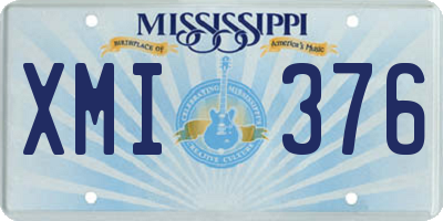 MS license plate XMI376
