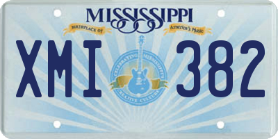 MS license plate XMI382