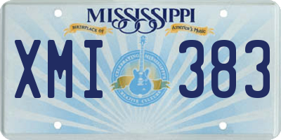 MS license plate XMI383