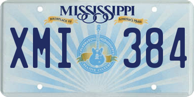 MS license plate XMI384
