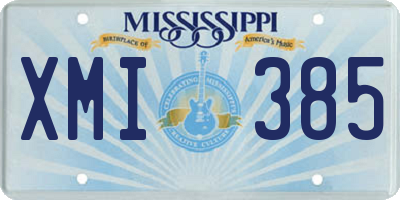 MS license plate XMI385