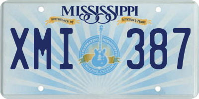 MS license plate XMI387