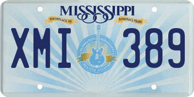 MS license plate XMI389