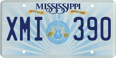 MS license plate XMI390