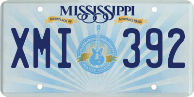 MS license plate XMI392