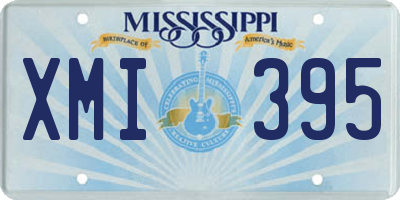 MS license plate XMI395