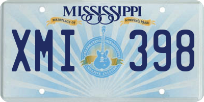 MS license plate XMI398
