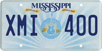 MS license plate XMI400
