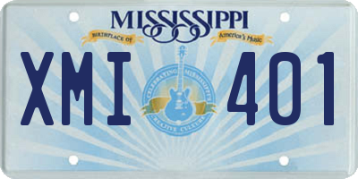 MS license plate XMI401