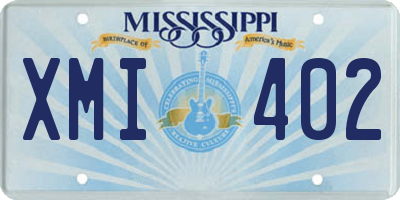 MS license plate XMI402