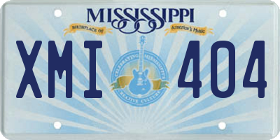 MS license plate XMI404