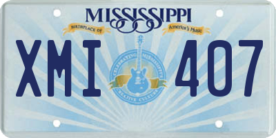 MS license plate XMI407