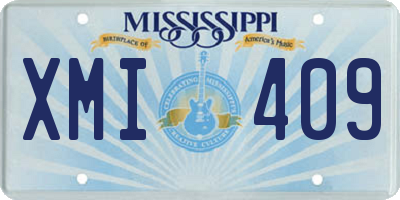 MS license plate XMI409